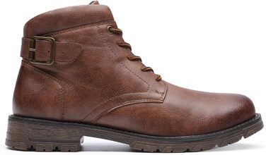 Черевики Bruno Marc для мотоциклів, бойові, на шнурівці, з блискавкою, зружна устілка, коричневі (42 EU)