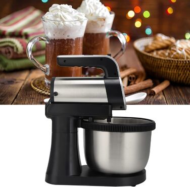 Stand Mixer, 2-in-1 1000W 5-Speed Tilt-Head Electric Hand Mixer with 4-Liter Stainless Steel Bowl, Dough Hooks, Whisk, and Beaters, Multifunctional Household Kitchen Mixer for Everyday Use