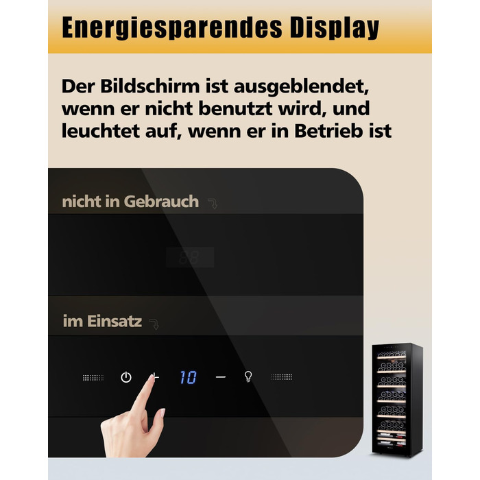 Kalamera 45-Bottle Dual Zone Wine Refrigerator - 120 Liter Capacity with LCD Display - 5-10°C/10-18°C Temperature Zones