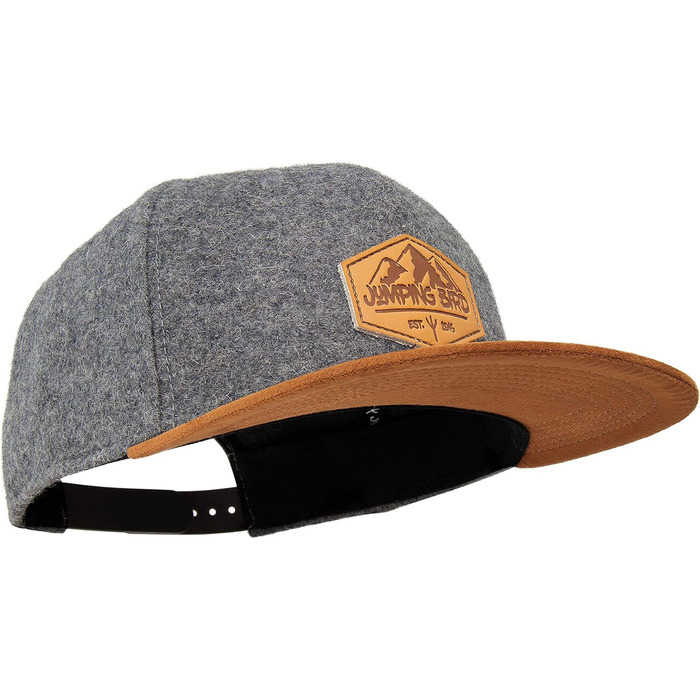 Кепка бейсболка Jumping Bird • Фільц, унісекс, регульована • Темно-сіра