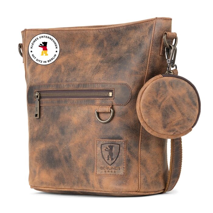 Сумка через плече Berliner Bags Siena Vintage з натуральної шкіри (Earth) - жіноча сумка-месенджер середнього розміру