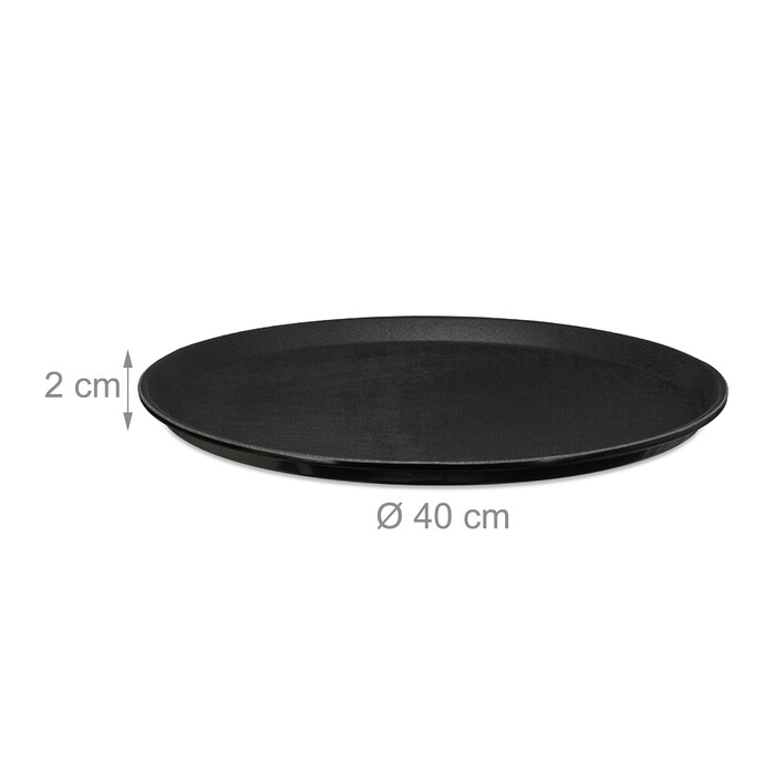 Relaxdays Round Gastro Serving Tray, 2-Piece Set