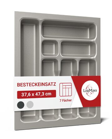 Органайзер для столових приборів LouMaxx 47,3x37,6 см (7 відділень), сріблястий - Німецька якість