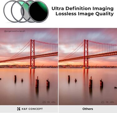 Набір магнітних фільтрів K&F Concept 82mm: MCUV, CPL, ND1000 з адаптером та сумкою (Nano-Xcel)