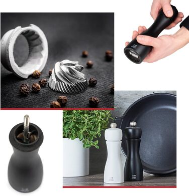 Набір для перекручування солі та перцю Peugeot Tahiti, дерев'яний, білий/чорний, 20 см