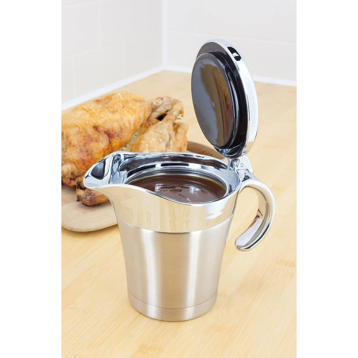 Double-walled thermal pot, silver, 450 ml