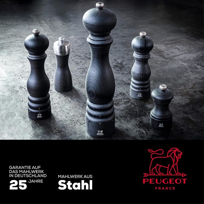 Млинок для перцю PEUGEOT Paris u'Select 18 см, графіт, 6 режимів, дерево PEFC