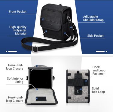 Сумка для камери JJC Kompakt: сумісна з Fuji X100VI/X100V/X100T, Sony a6700/a6600/a6400/a6100, Canon EOS M5/M50, Ricoh GRIII, Leica SOFORT2 (Чорний)