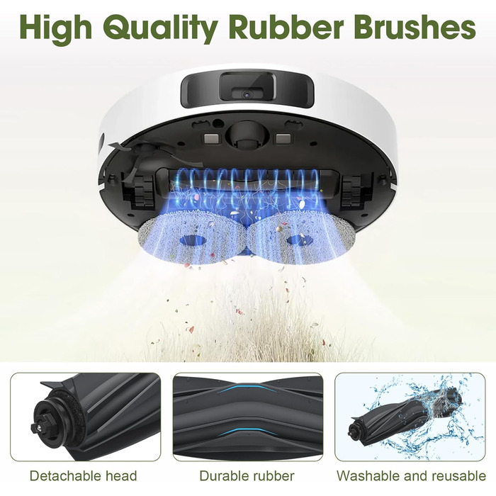 Запчастини для Dreame X30 Ultra / L10s Ultra Gen2 / L10s Pro Ultra Heat / L40 Ultra AE / Mova E30 Ultra: комплект аксесуарів (2 основні щітки, 4 фільтри, 4 ганчірки для миття, 4 бічні щітки, 4 пилозбірники)