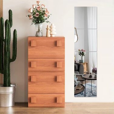 Акрилові дзеркала наклейки на стіну, 35 x 35 см, 4 шт., Плексиглас, Небитливі, Самоклеючі, для монтажу на стіну, Великі, для домашніх тренувань, фітнес-залу, оздоблення плитки