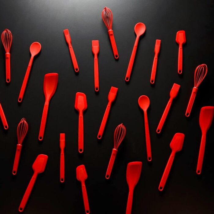 Дріт для збивання Dr. Oetker з нержавіючої сталі, ручка-гачок, червоний, 1 шт.