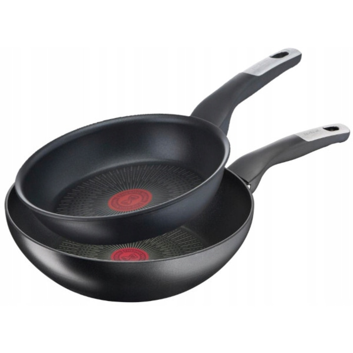 Набір посуду TEFAL Unlimited: сковорода для смаження 20 см та вок 28 см