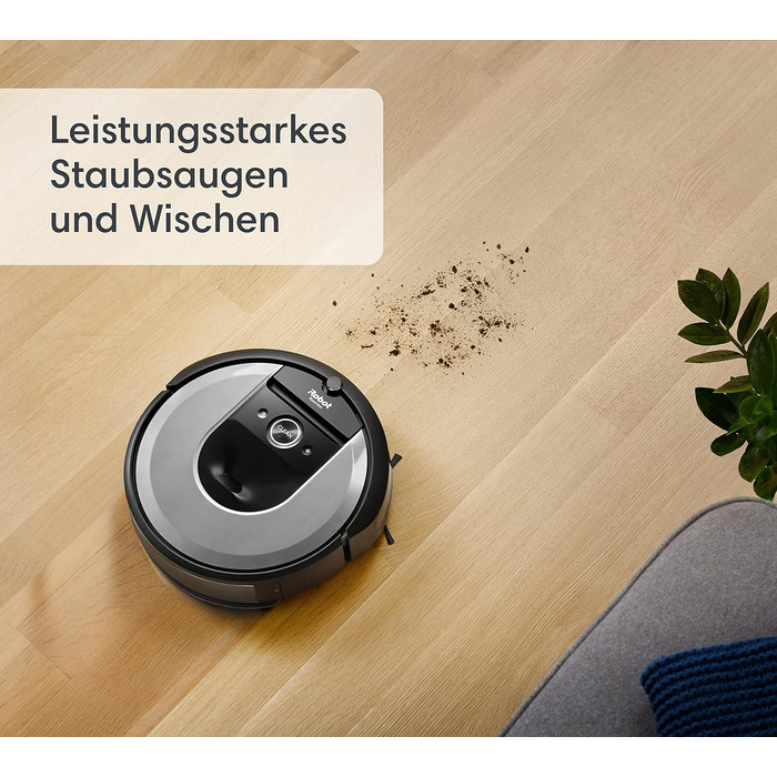 Робот-пилосос iRobot Roomba Combo i8+ з авто-дозаправкою та миттям підлоги, картографією, PrecisionVision Navigation та розпізнаванням об'єктів