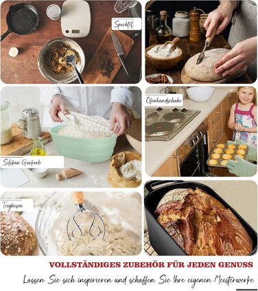 Чавунна форма для випічки хліба з кришкою та кошиком для бродіння – Dutch Oven 4.6л для хліба на заквасці – комплект для випікання, тушкування та смаження – для індукції та духовки