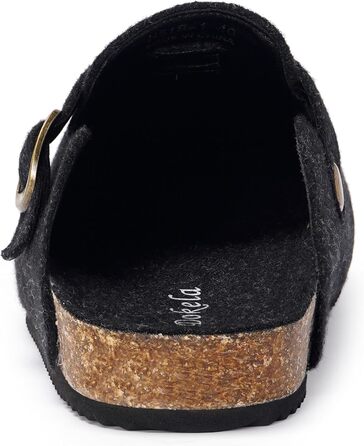 Тапочки халатні жіночі Dokela зимові, замшеві, з підкладкою, чоловічі, з корковим устілком, теплі, чорні, 42 EU