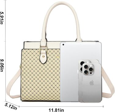 Стильна жіноча сумка-шопер KURGOOL з двоколірної шкіри бежевого кольору, дизайнерська сумка через плече з ручками