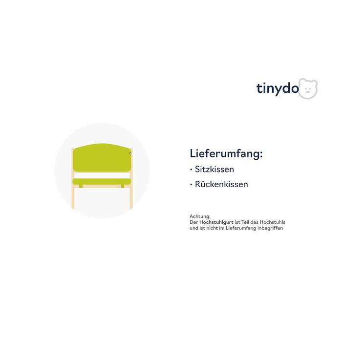 Подушка Tinydo® для стільчика Stokke Tripp Trapp, темно-синя, сидіння з XXL-амортизацією, протиковзна, аксесуар для дитячого стільчика