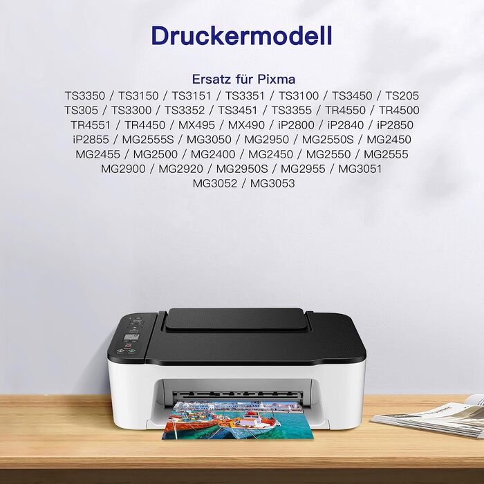 Комплект картриджів VVQV 545XL та 546XL для принтерів Canon Pixma TS3350, TS3450, TS3150, TR4650, TR4550, MG2555s (чорний та кольоровий)