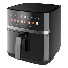Фритюрниця Cecotec Cecofry & Grill Duoheat 8000 з двостороннім грилем, 8 л, 2200 Вт, чорна – аерофритюрниця для смаження та грилю