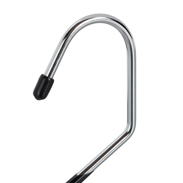 Relaxdays Set of black trouser hangers, non-slip