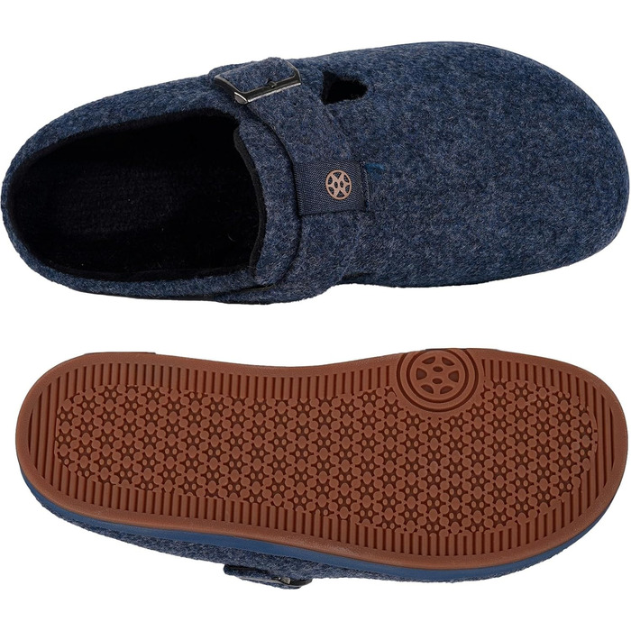 Фетрові тапочки Sisttke для дому, чоловічі/жіночі, зимові, закриті, з супінатором, темно-синій, 36 EU
