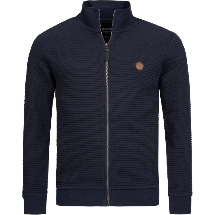 Світшот чоловічий Indicode з коміром-стійкою | Кардиган чоловічий, светр чоловічий (XXL, темно-синій)