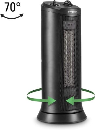Обігрівач керамічний Trotec TFC 19 E - 1200/2000 Вт, термостат, осциляція 70°, для приміщень 24-60 м²