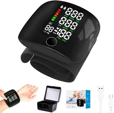 Тонометр на зап'ясті ADDLIVE Digital - точний вимір артеріального тиску з LCD-дисплеєм та пам'яттю на 99 показників, автоматичне озвучування (німецька мова)