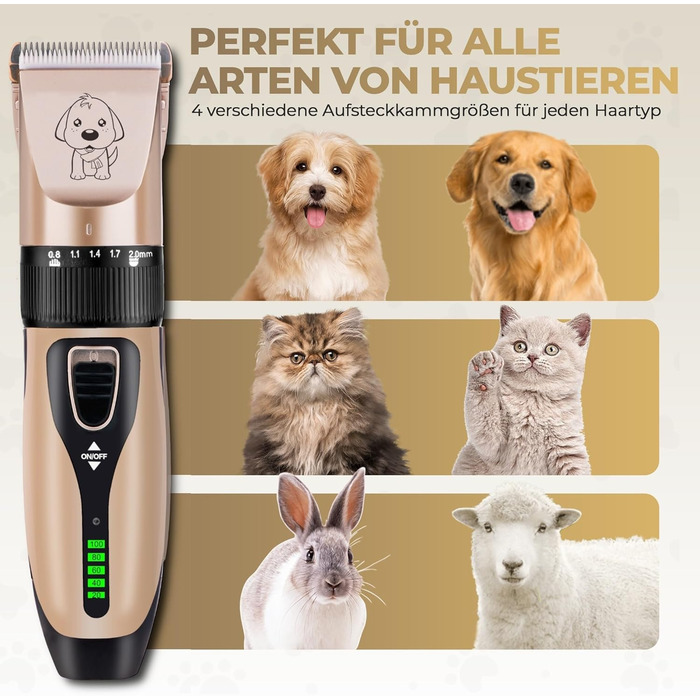 Професійна електрична машинка для стрижки собак GLOBAL TECH Leise - для собак, котів та інших домашніх тварин