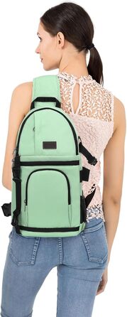 MOSISO Сумка для камери на плічі, універсальна для DSLR/SLR/беззеркальних камер, з тримачем для штатива, знімні модульні вставки, сумісна з Canon/Nikon/Sony/Fuji, м'ятно-зелена