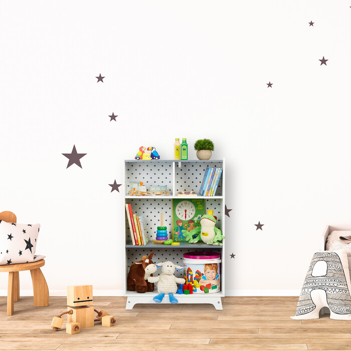 Relaxdays Children's Shelving Unit with 4 Open Compartments