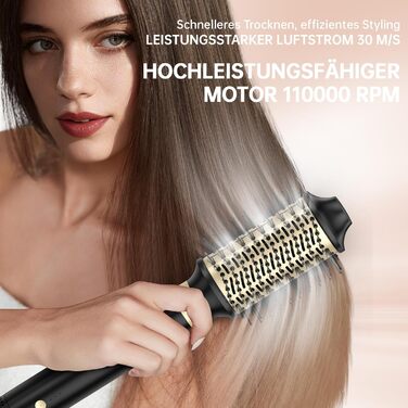 Webeauty Airstyler 7-в-1: Фен-щітка, плойка, випрямляч, 110000 об/хв, 25 м/с, 500 млн негативних іонів