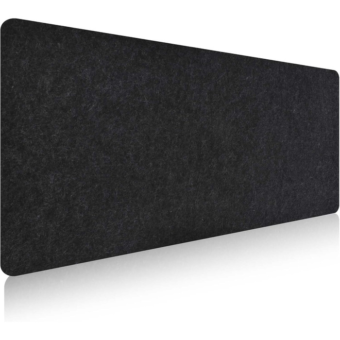 Килимок для столу з фетру, великий 80x40 см, неслизький. Килимок для миші, мат для письма, офісний захист столу (Чорний)