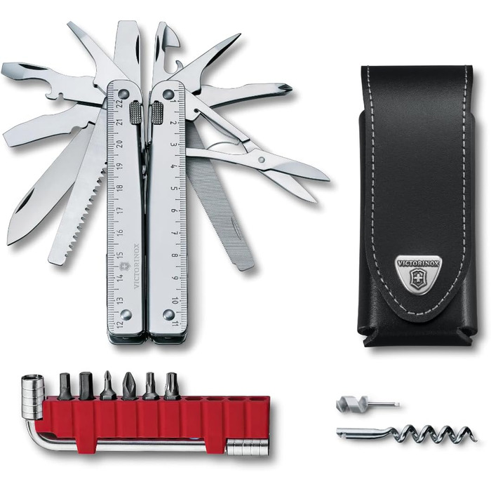 Мультитул Victorinox SwissTool X Plus з 38 функціями, шкіряний чохол
