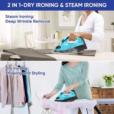 Пароочисник ZStarlite Powersteam Ultra: бездротовий, 2400W, керамічна підошва, антикальк, безперервний пар, вертикальне прасування, самоочищення, 320мл, блакитний