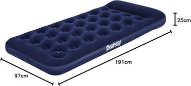 Надувне ліжко Bestway з інтегрованою підошвенною помпою, 188 x 99 x 28 см