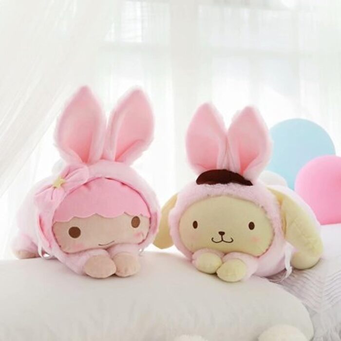 Roffatide Anime Pompom Purin Tissue Box Cartoon Plush Doll Tissue Cover Creative Paper Holder Serviette Box Paper Storage for Auto Home Bathroom