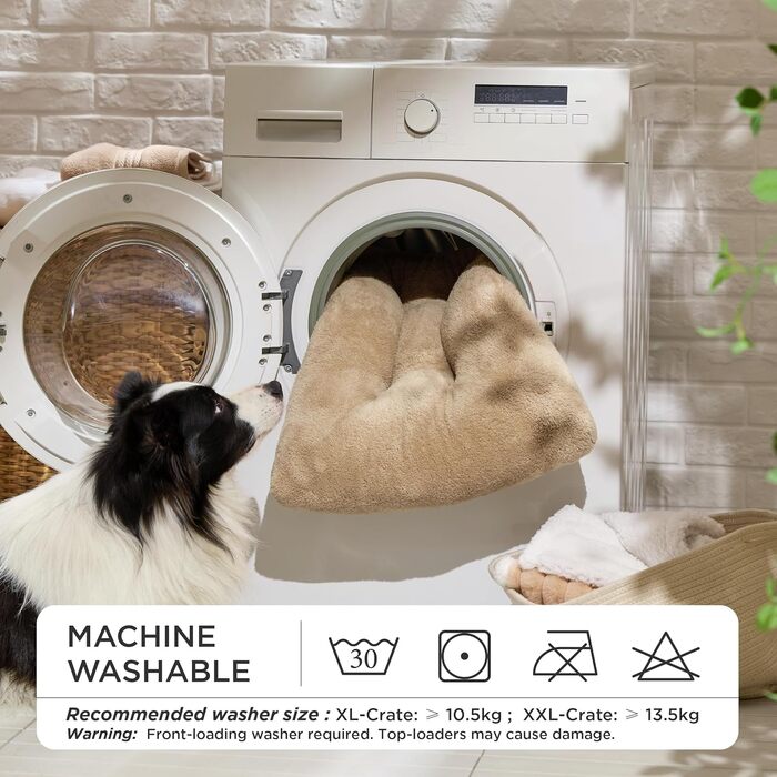 Килимок для собак BEDSURE XL - великий лежак для собак, килимок для собак, м'яка лежанка для собак з антиковзким дном, 104x69x8 см (119x74x8 см, верблюжий)