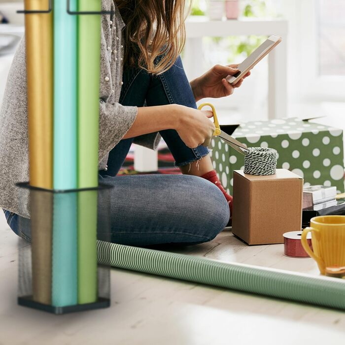 Підставка для парасоль під Relaxdays, металева, чорна, 52,5 x 13,5 x 13,5 см