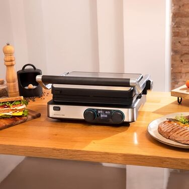 Cecotec Electric Table Grill Rock'nGrill Dual. 2000 W, independent temperature control on each plate, removable and non-stick coated plates, opens 180º