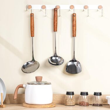 Набір кухонного інструменту Kellet: лопатка-ложка з нержавіючої сталі 304, 36.2-38.1 см (3 шт., сріблястий)