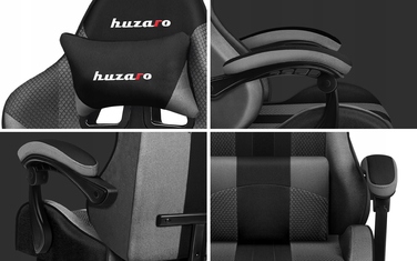 Ігрове крісло Huzaro Force 4.7, тканина, сіре