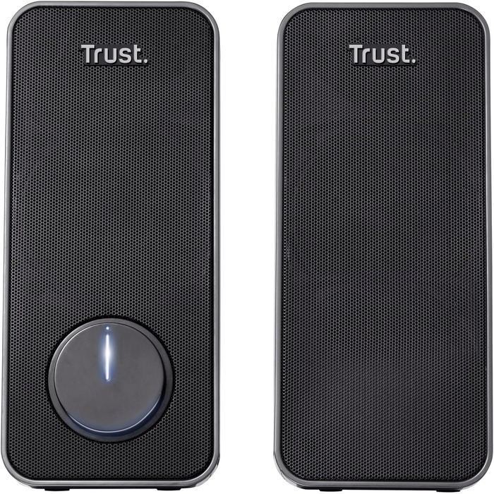 Комп'ютерні колонки Trust Arys 2.0, 28W, USB, AUX, для ПК, ноутбука, смартфона - чорний