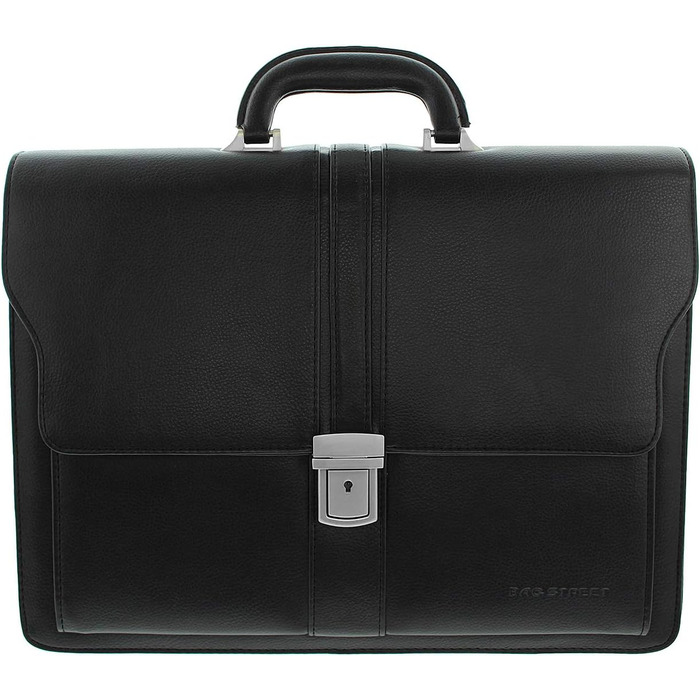 Чоловіча сумка-портфель Bag Street, чорна, штучна шкіра, ділова сумка для документів, офісний кейс
