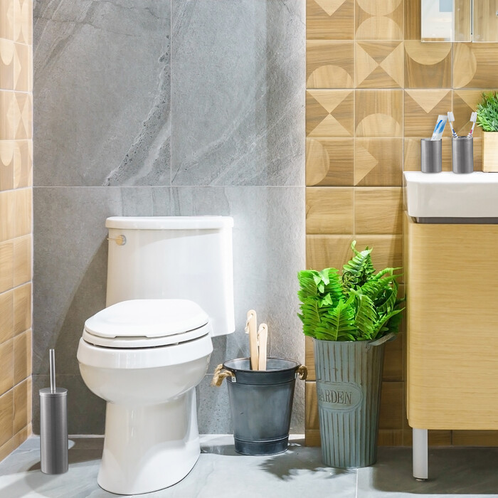 Relaxdays 5-Piece Bathroom Set Matte
