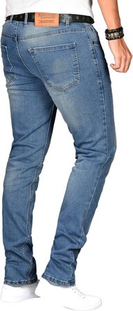 Чоловічі джинси Alessando Salvarini Slim Fit Denim Stretch блакитні Washed (32W/36L)