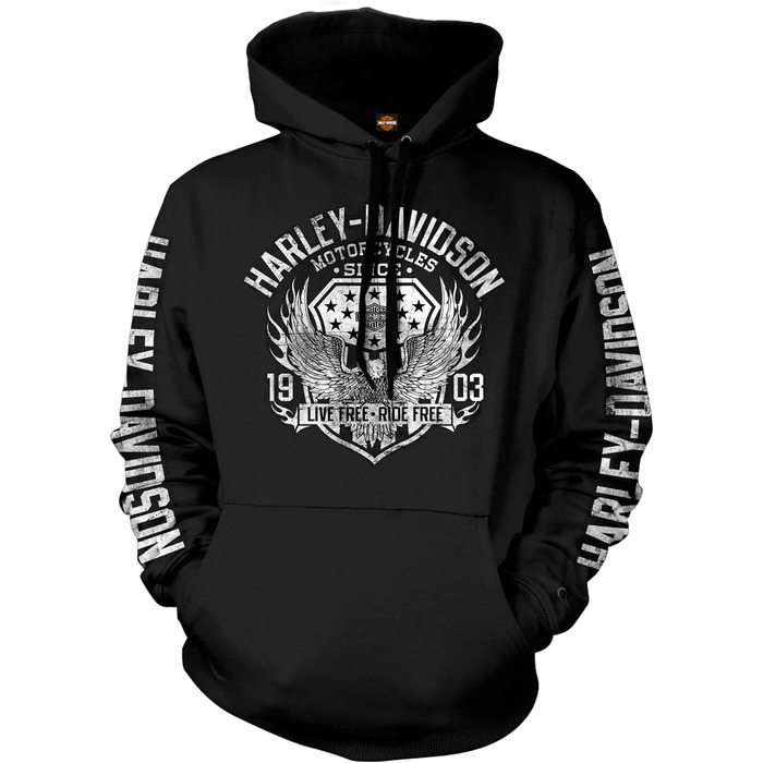 Худі чоловіче Harley-Davidson Military Exclusive H-D Licensed Epic Overseas Tour, чорний