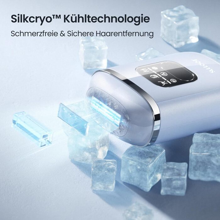 Прилад для епіляції IPL 22J, 78W, з охолодженням сапфіром, для дому, для обличчя, бікіні, пахв, блакитний