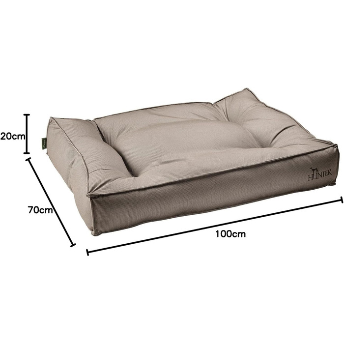 Ліжко для собак HUNTER Lancater, з джутовим покриттям, м'яке, 70 x 50 см, (колір коричневий, розмір 20 x 70 x 100 см)