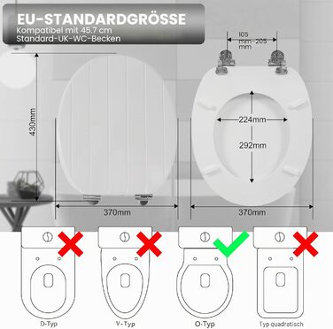 Сідушка для унітаза Angel Shield з натурального дерева, з системою повільного закривання (мікроліфт), антибактеріальне покриття, білий колір зі смугами